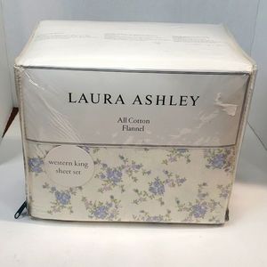 Laura Ashley all cotton flannel western king sheet set.